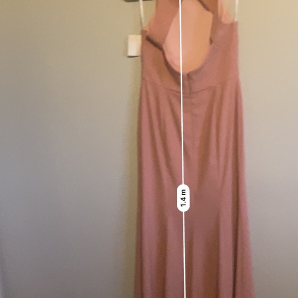 NWT Diamond Cutout Back Trumpet Gown With Front Slit - Picture 9 of 9